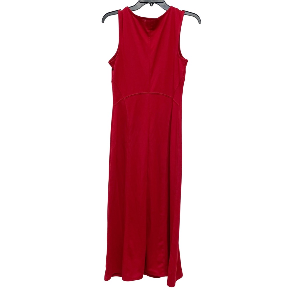 A New Day Women's Red Sleeveless Midi Sheath Dress Size XS